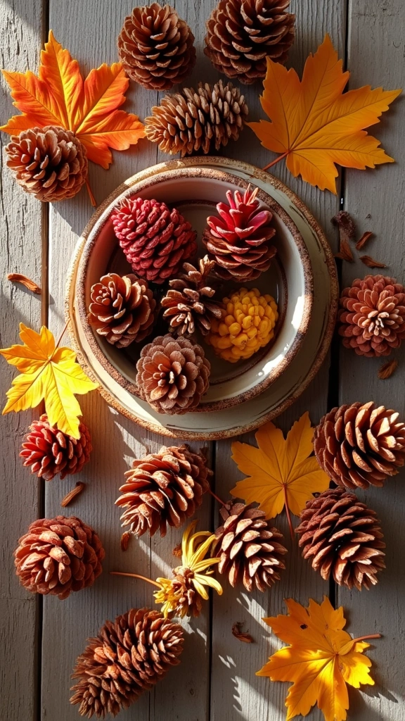 Painted Pine Cones