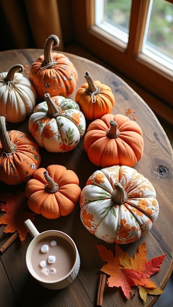 Fabric Scrap Pumpkins