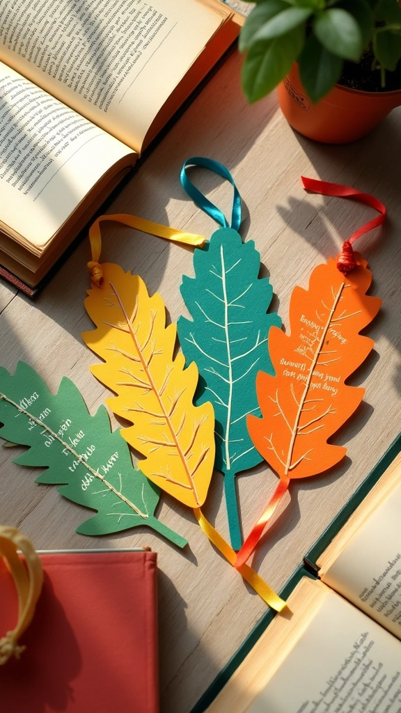 Paper Leaf Bookmarks