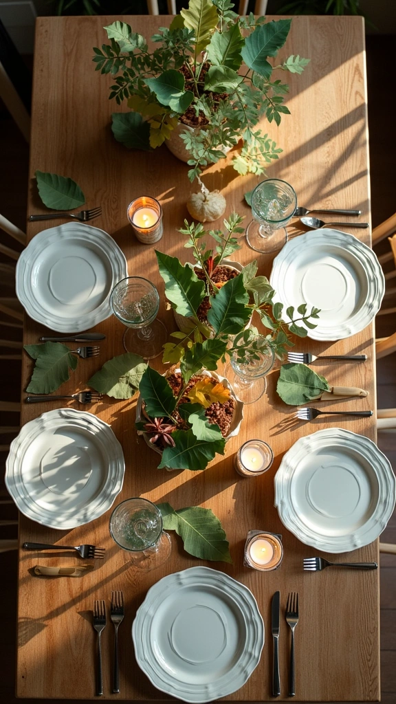 Leafy Table Decor