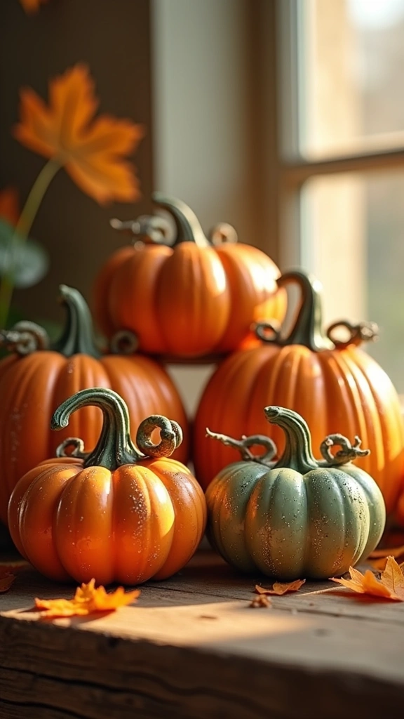 Adorable Clay Pumpkins