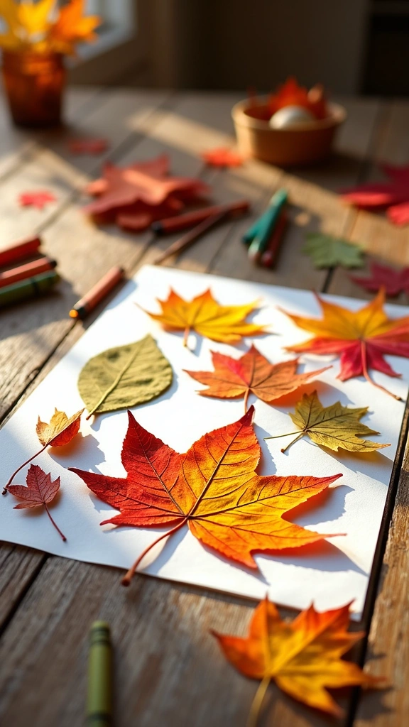 Leaf Rubbing Art