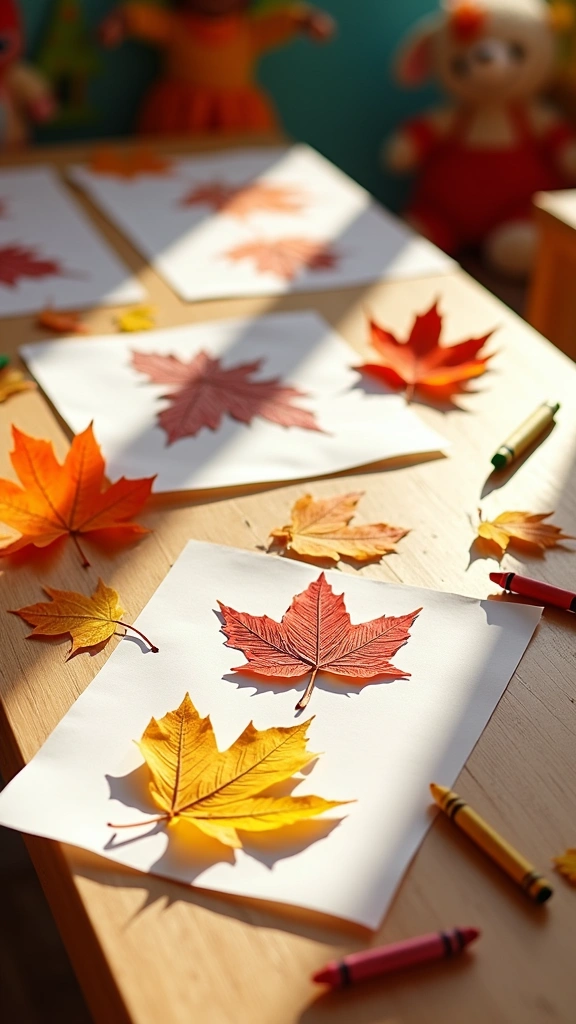 Leaf Rubbing Art