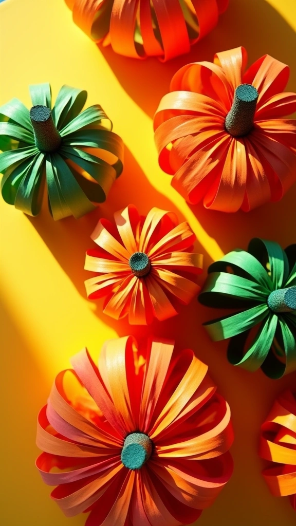 Twisted Paper Pumpkins