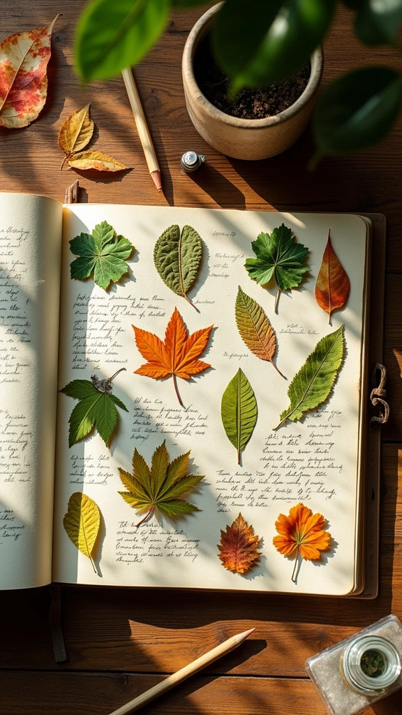 Leaf Rubbing Scrapbook