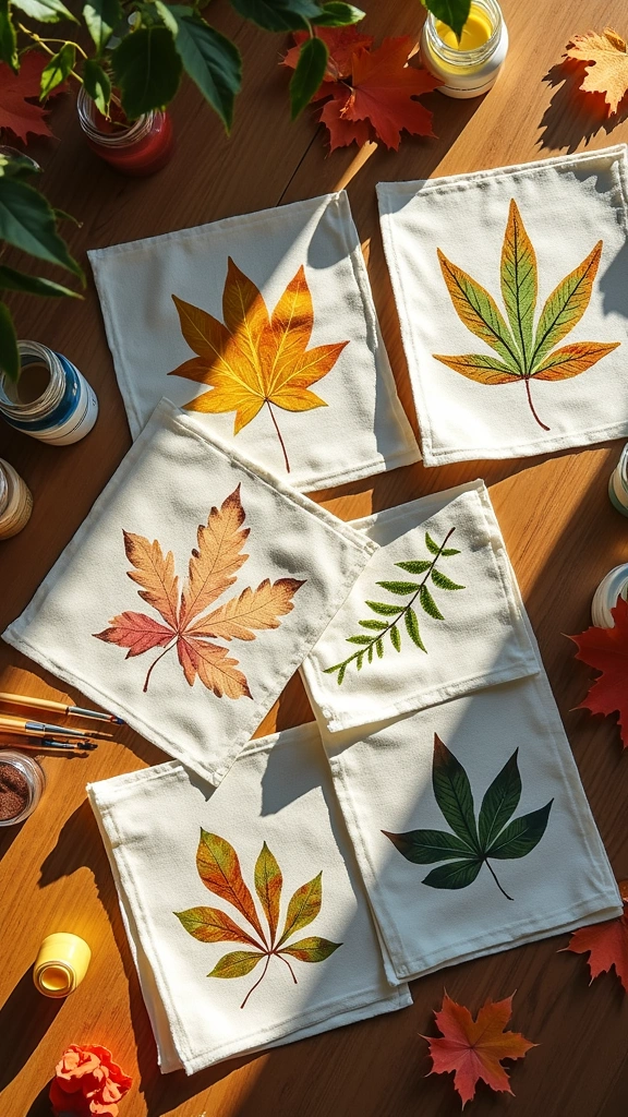 Leaf Rubbing Quilt Square