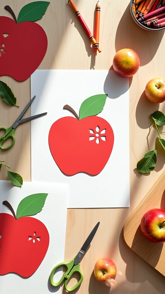 Printable Apple Cutting Activity