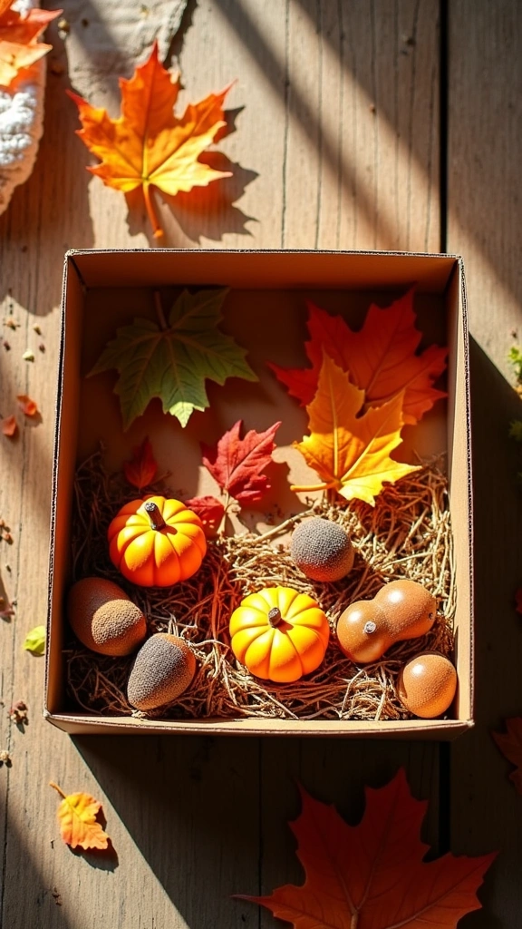 Fall-themed Shadow Boxes