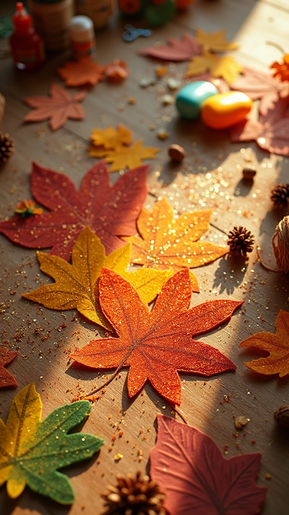 Glittery Fall Collage