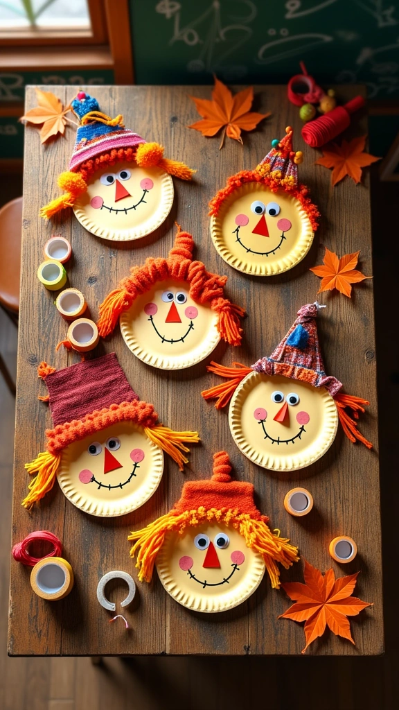 Paper Plate Scarecrows