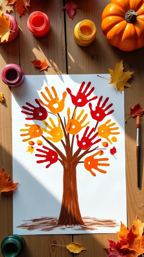 Fall Handprint Art