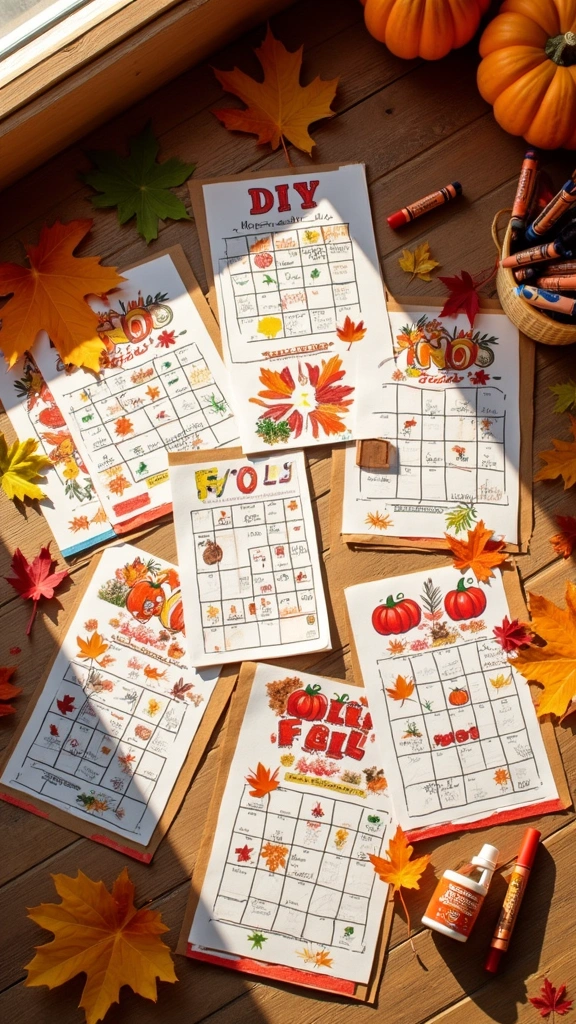 DIY Fall Bingo Cards