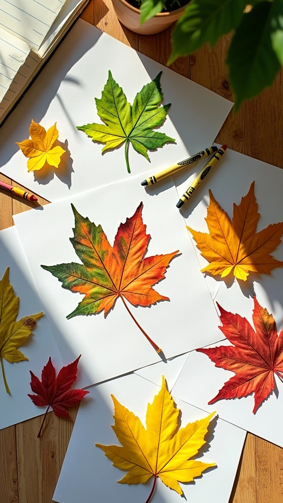 Leaf Rubbing Art