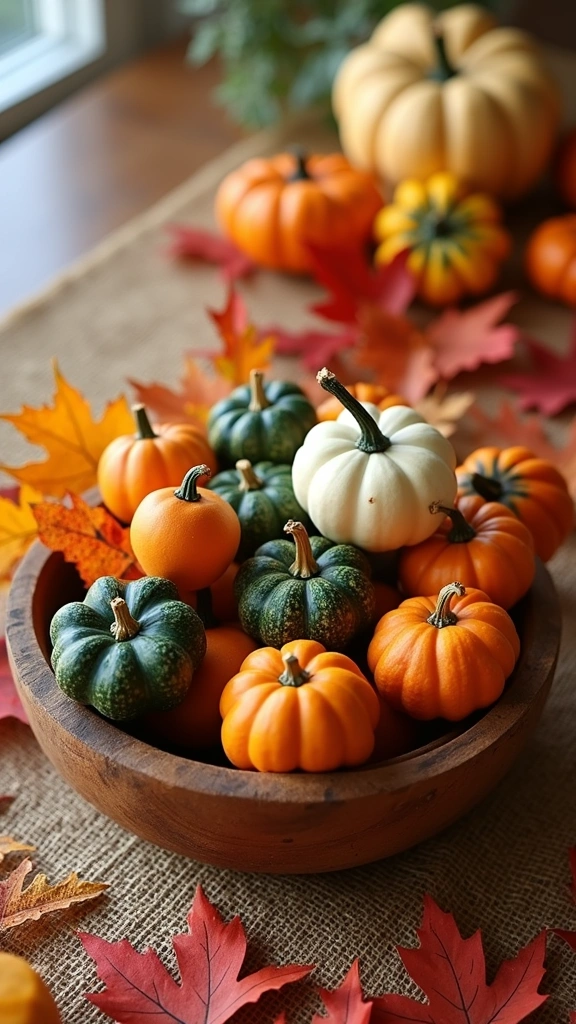 Autumn Centerpiece with Gourds