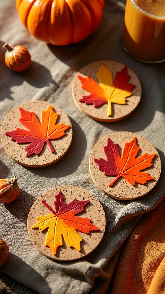 Fall-Themed Coasters