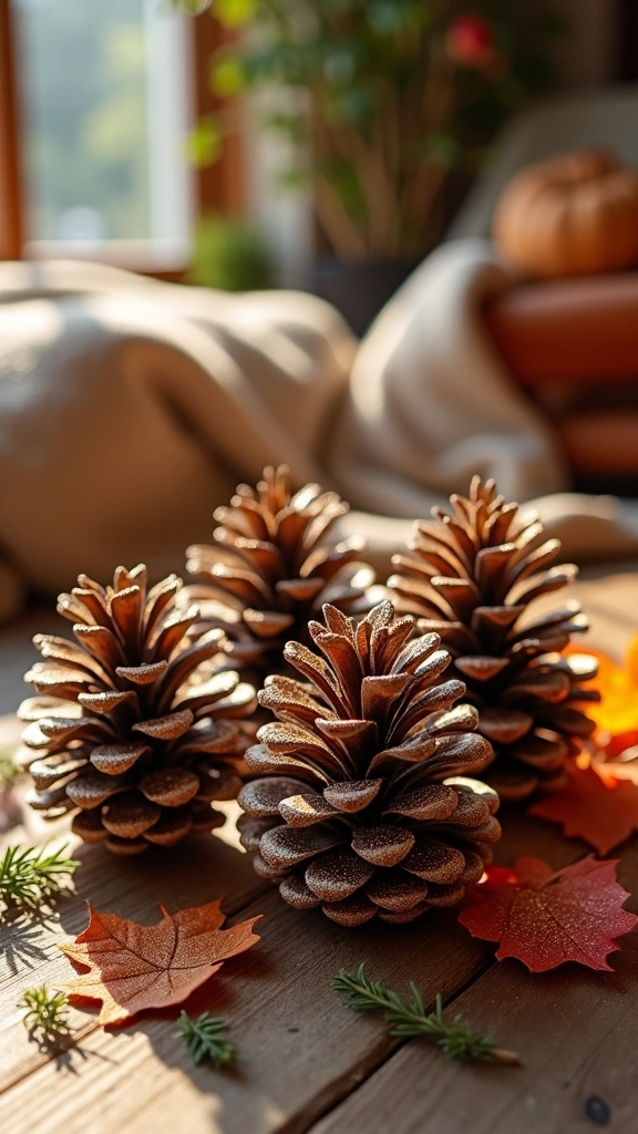 Glittery Pinecones