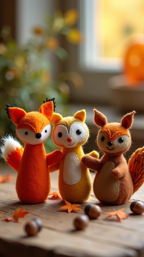 Felt Animal Finger Puppets