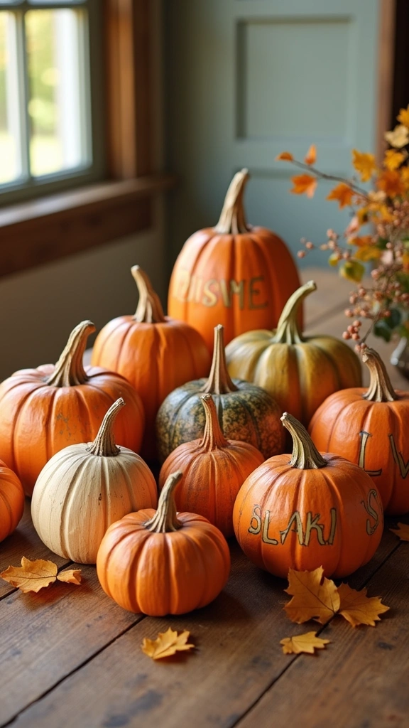 Wooden Pumpkin Decor