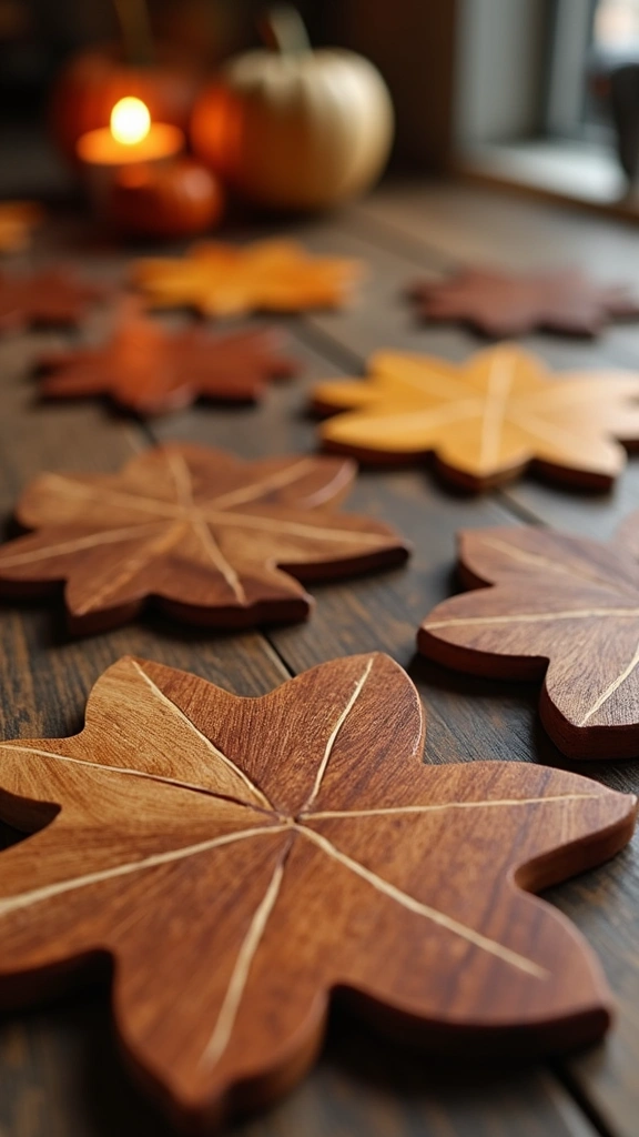 Leaf-Shaped Coasters