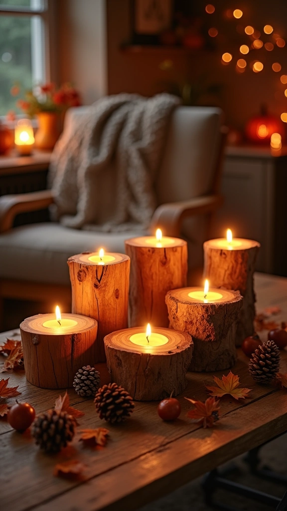 Wooden Candle Holders