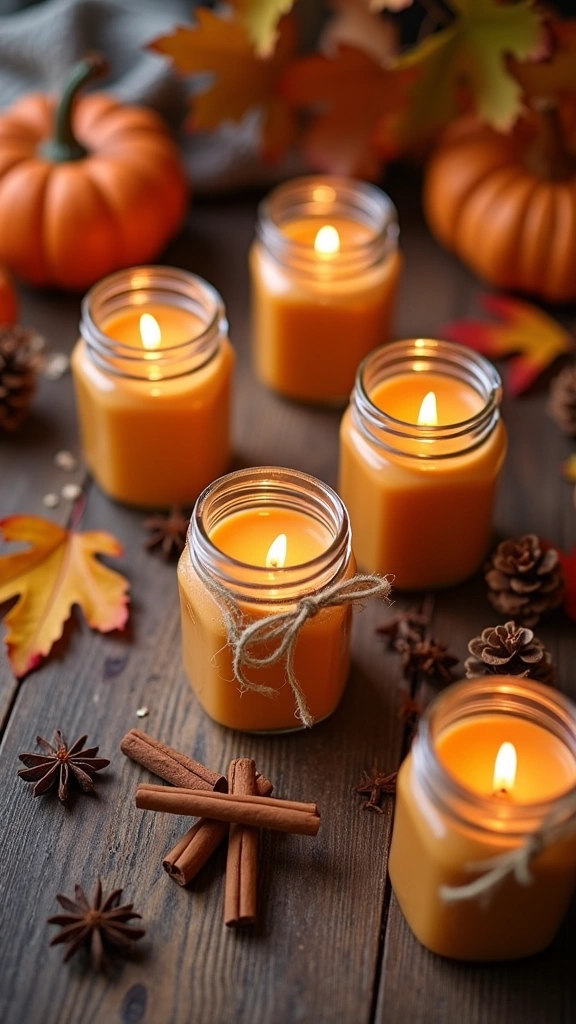 Pumpkin Spice Candle Jars