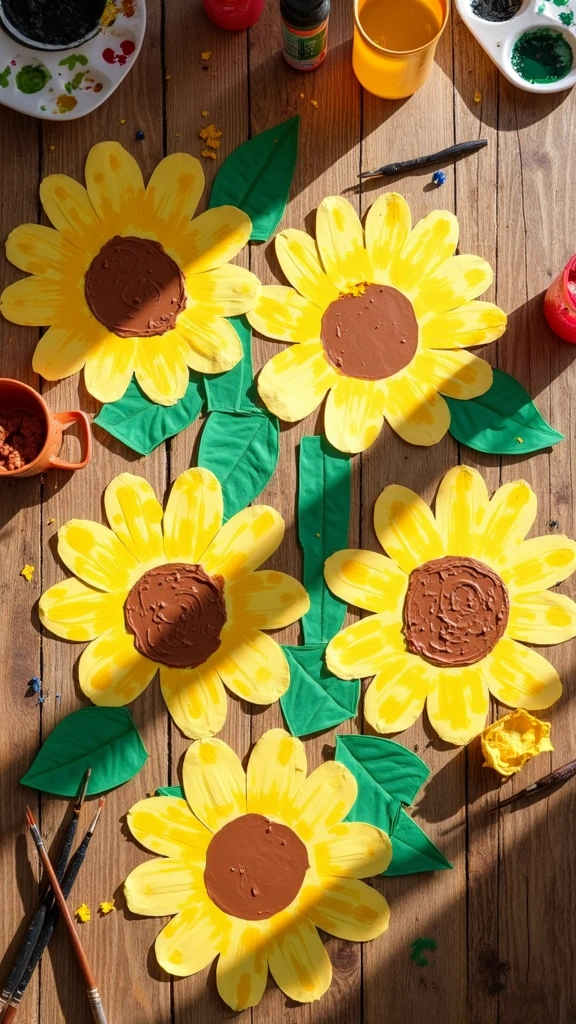 Handprint Sunflowers
