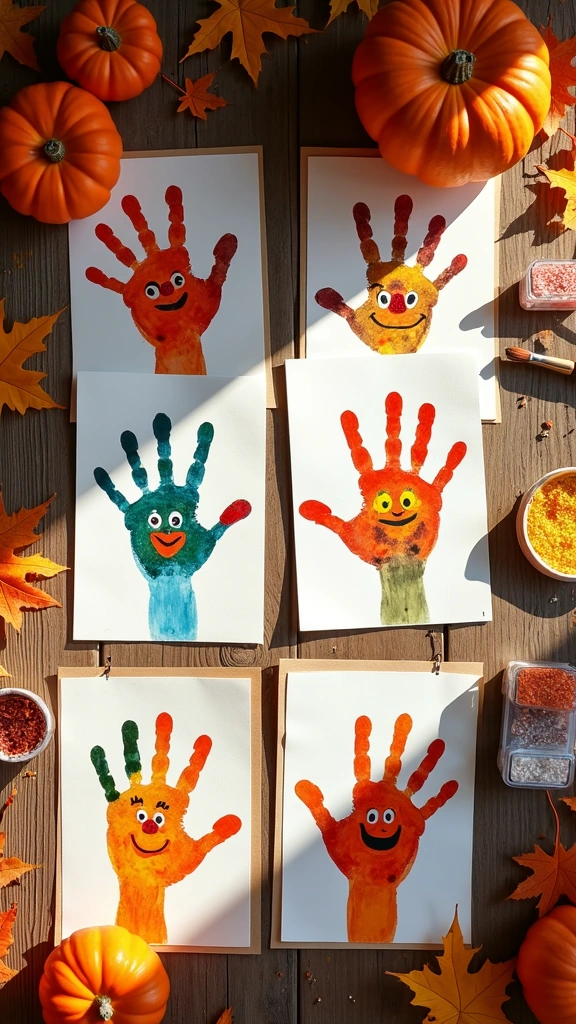 Handprint Family Portraits