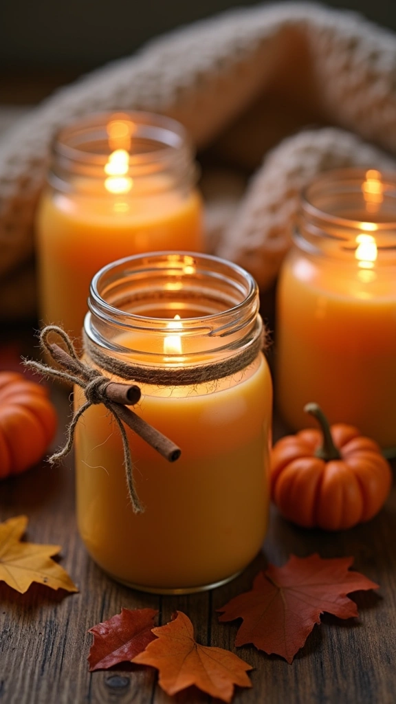 Pumpkin Spice Candle Jars