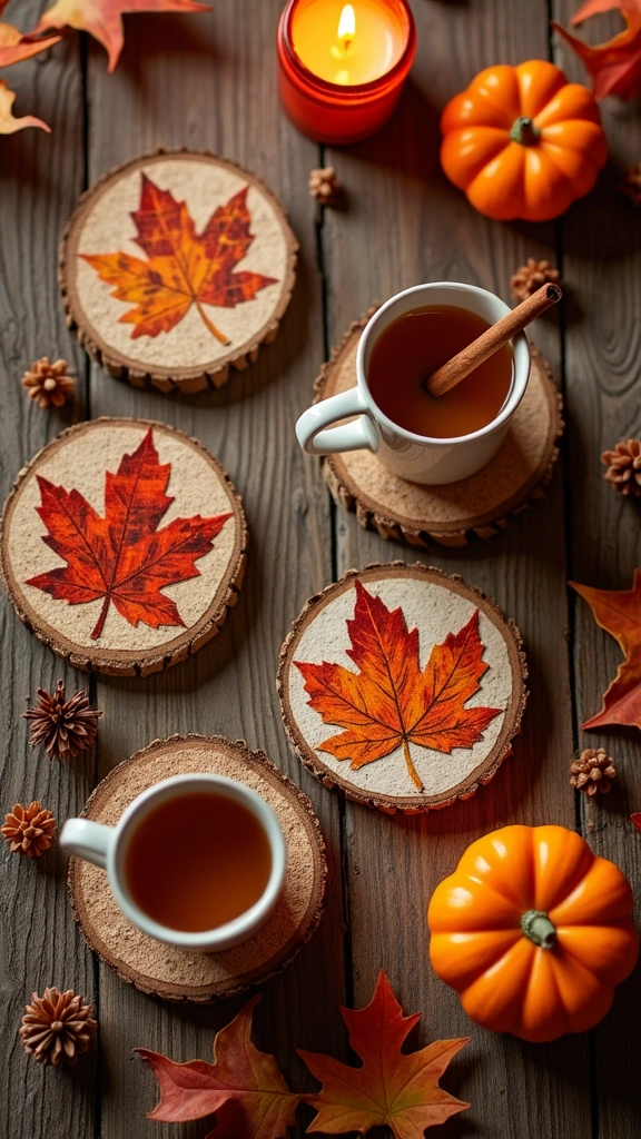 Fall-Themed Coasters