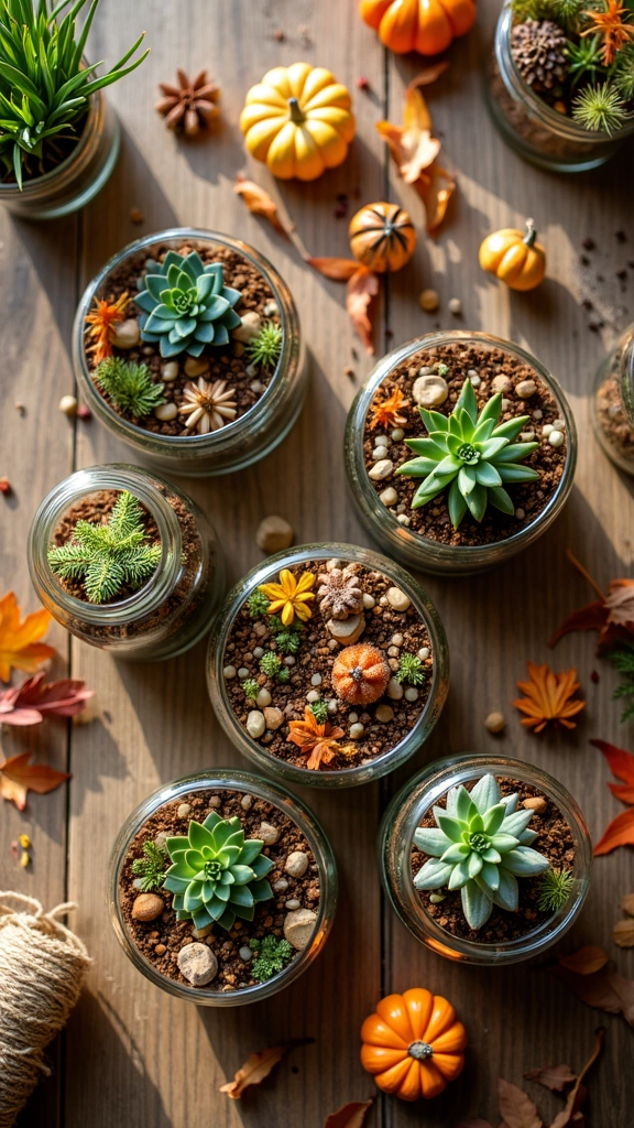 DIY Fall Terrariums