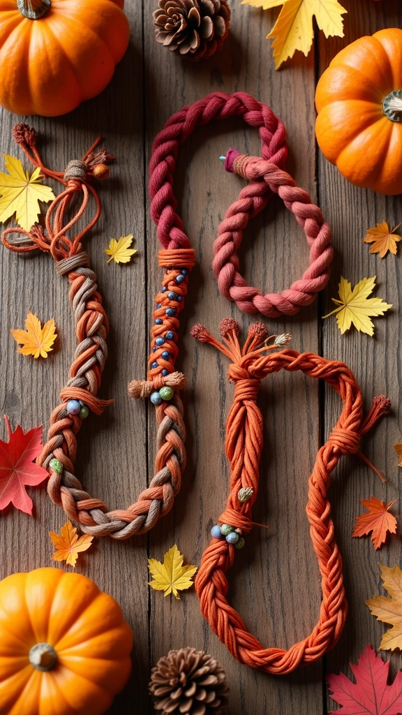 Fall-Themed Friendship Bracelets