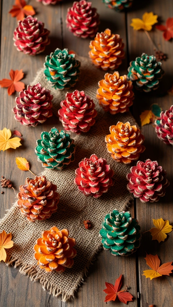 Painted Pinecones
