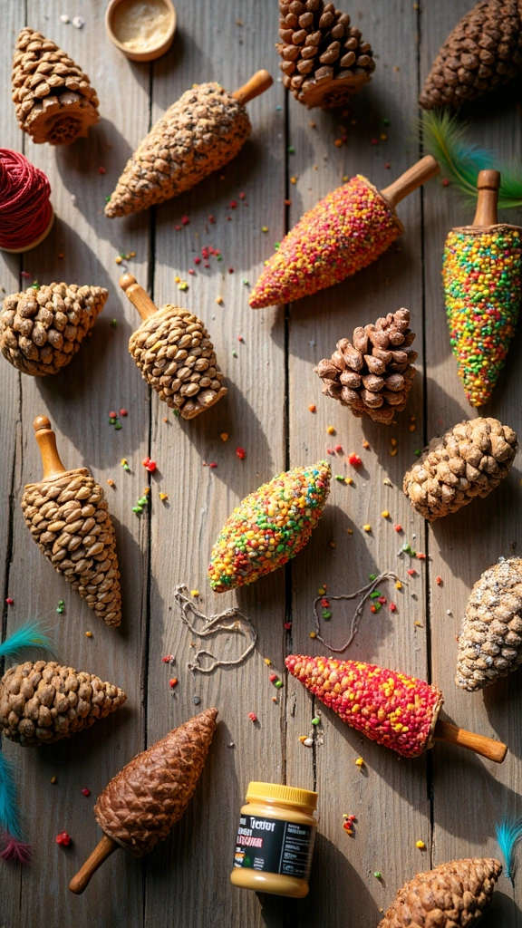 Pine Cone Bird Feeders