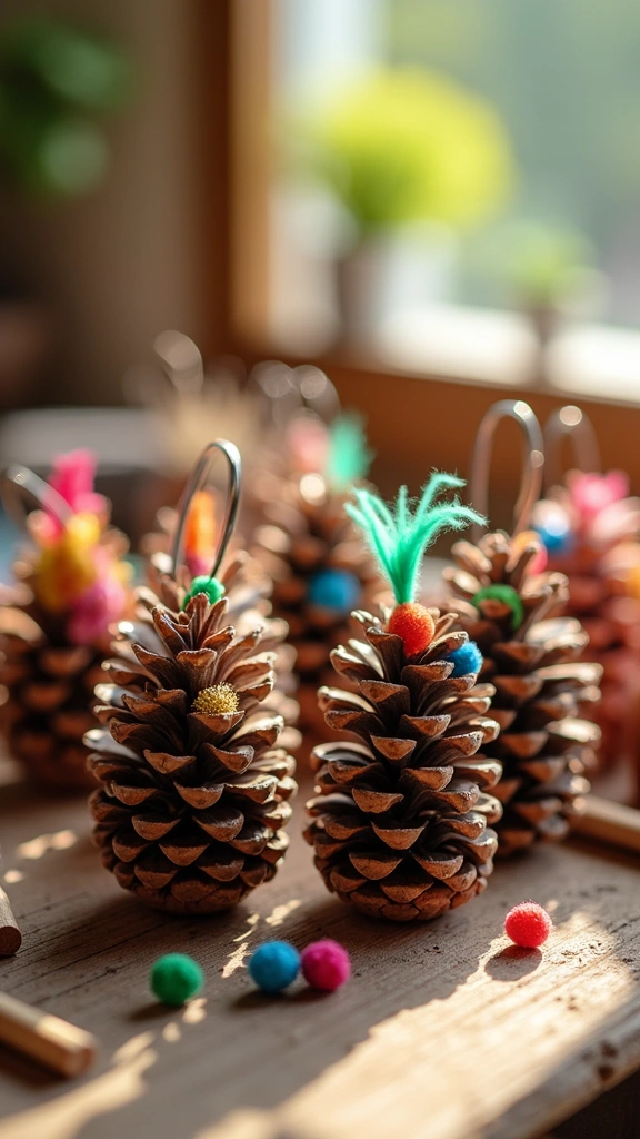Pine Cone Keychains