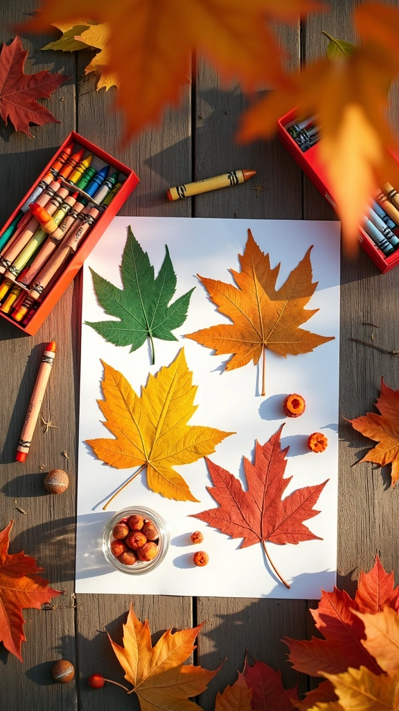 Leaf Rubbing Art
