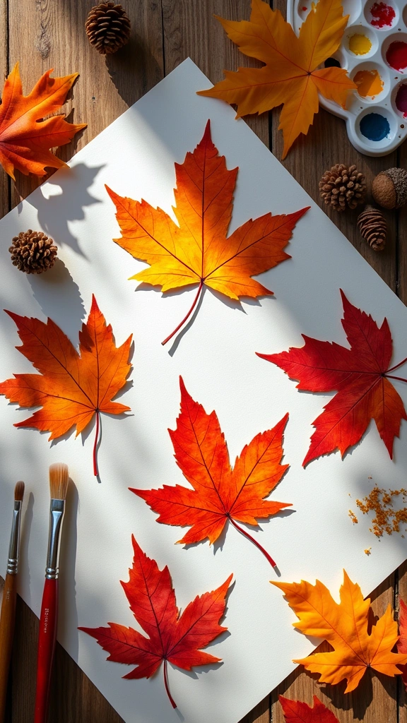 Watercolor Leaf Prints