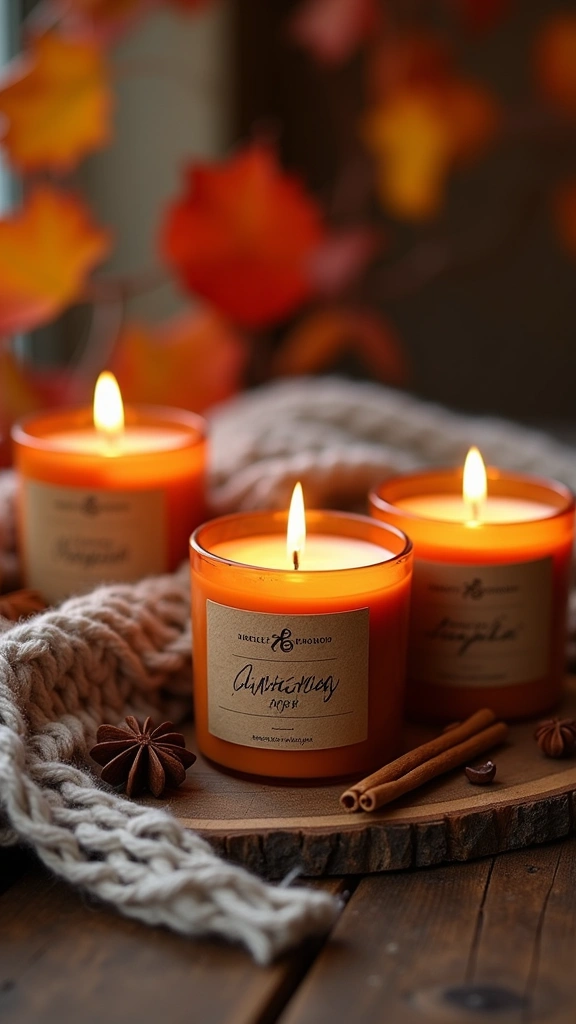 Hand-Poured Fall Scented Candles