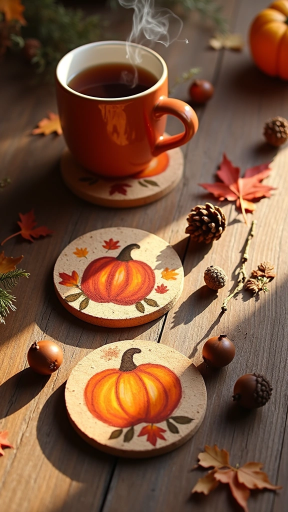 DIY Fall Coasters