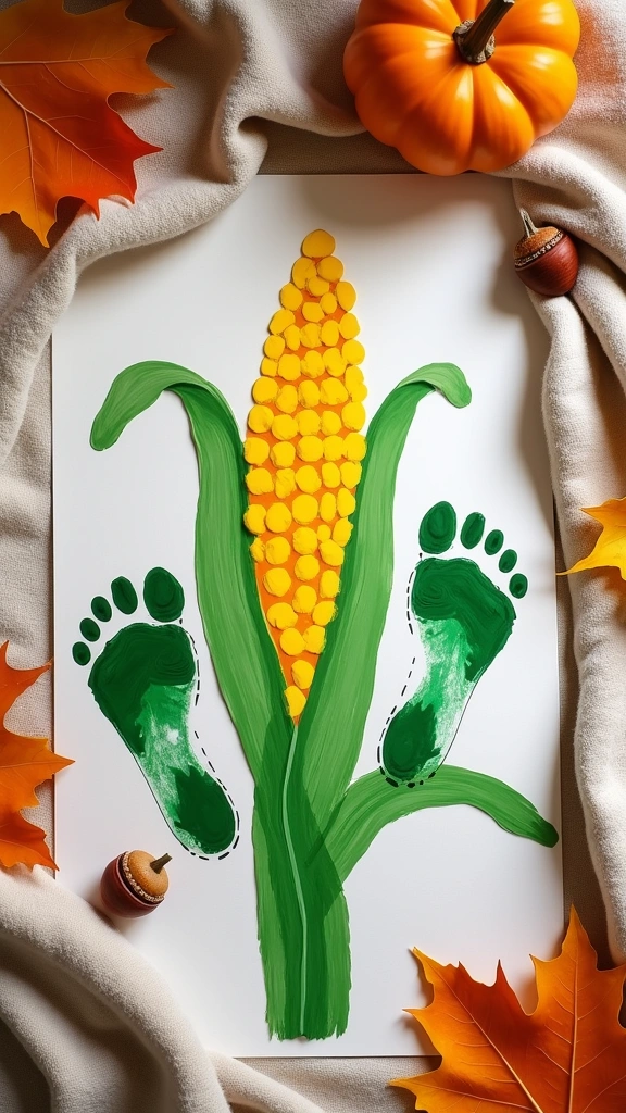 Adorable Cornstalk Footprints