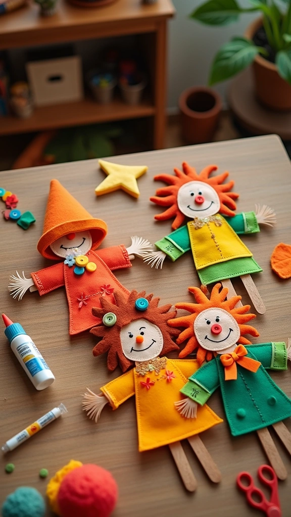 Felt Scarecrow Puppets