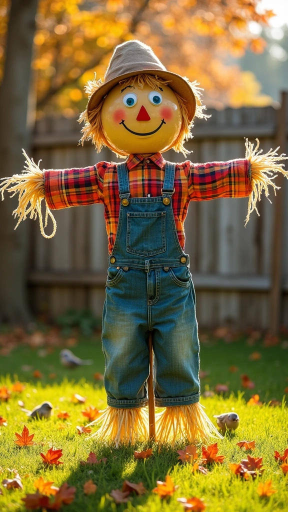 Hula Hoop Scarecrow
