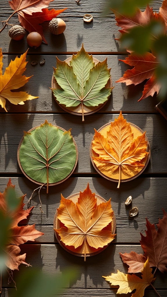 Leafy Coasters