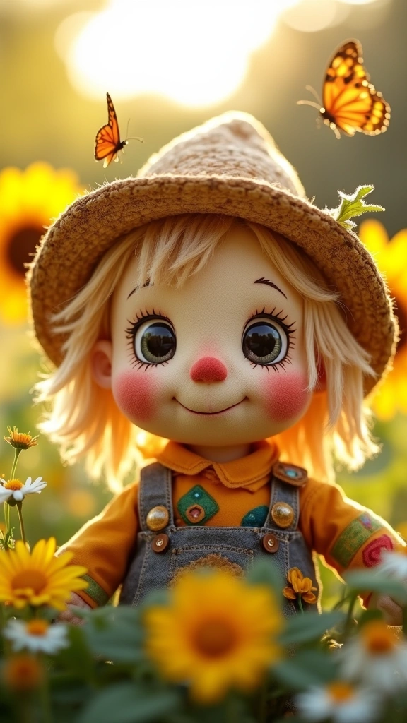 Cute Baby Scarecrow Face