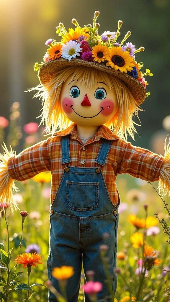 Scarecrow with a Flower Crown