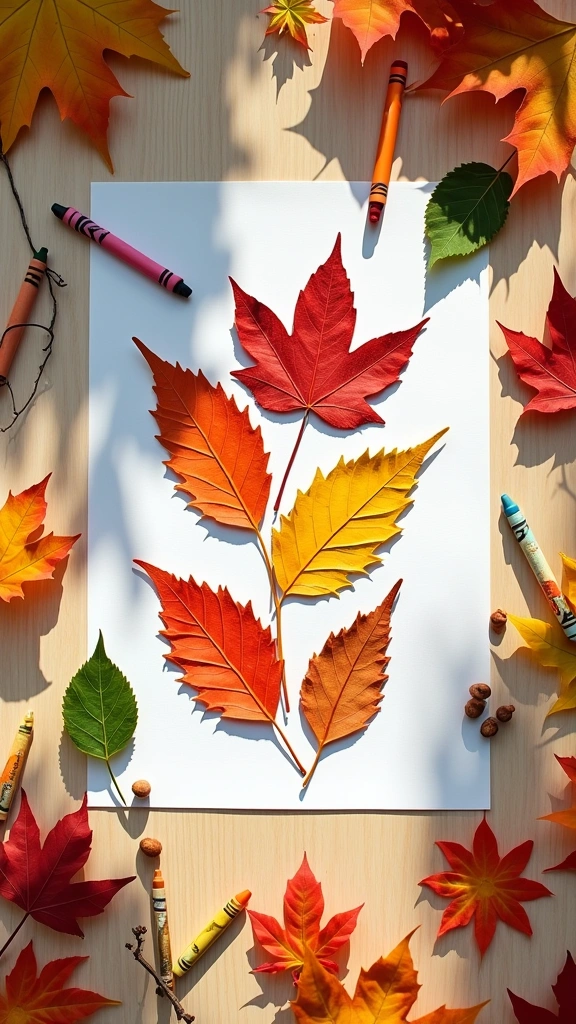 Leaf Rubbing Art