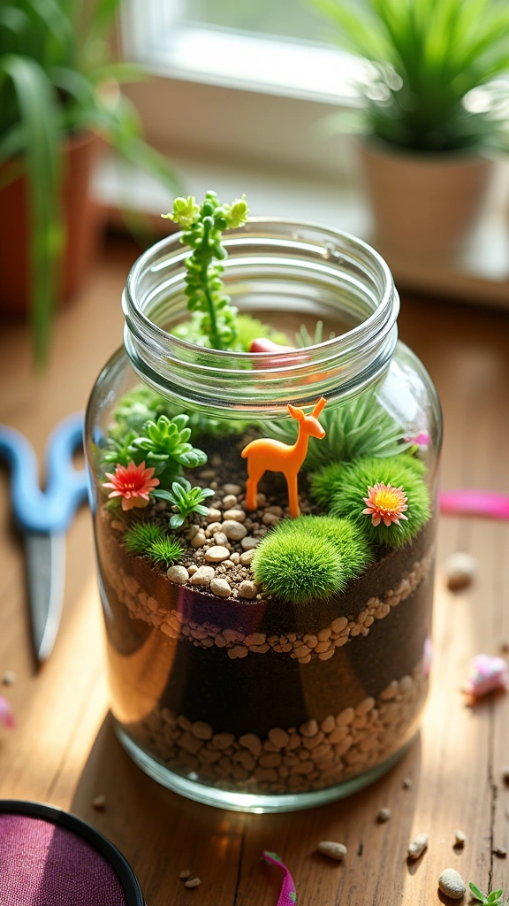 Miniature Garden in a Jar