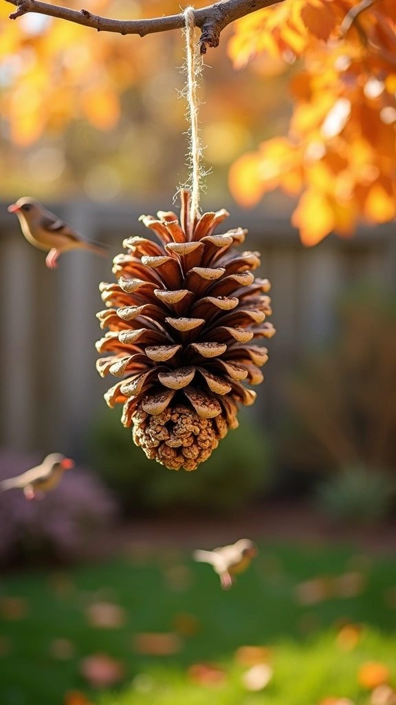 DIY Pinecone Bird Feeder