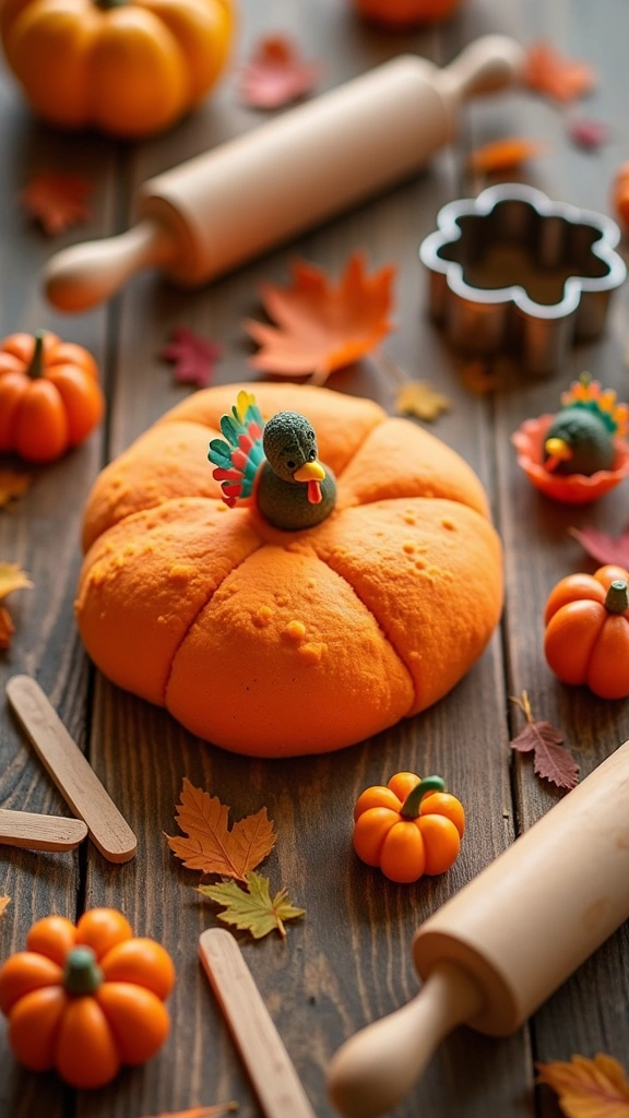 Sensory Pumpkin Playdough