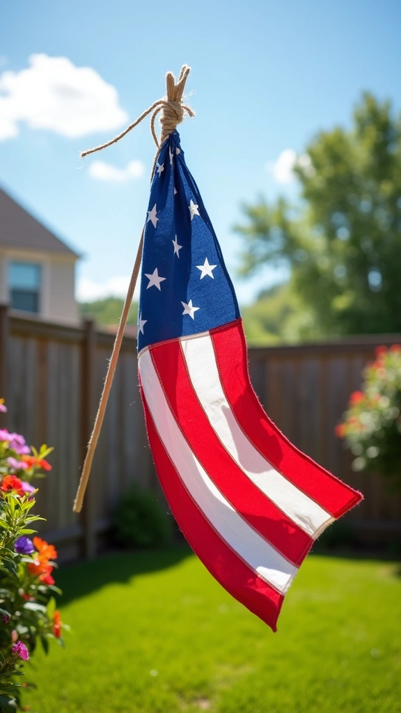 DIY American Flag Wind Sock