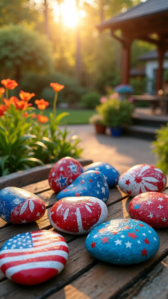 Painted Rock Garden Art